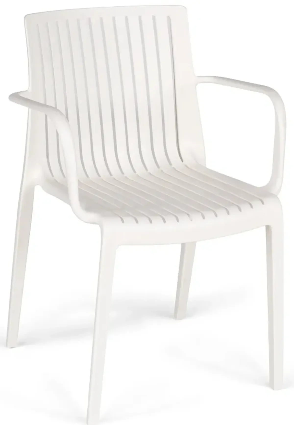 Milos Slat Dining Chair - White