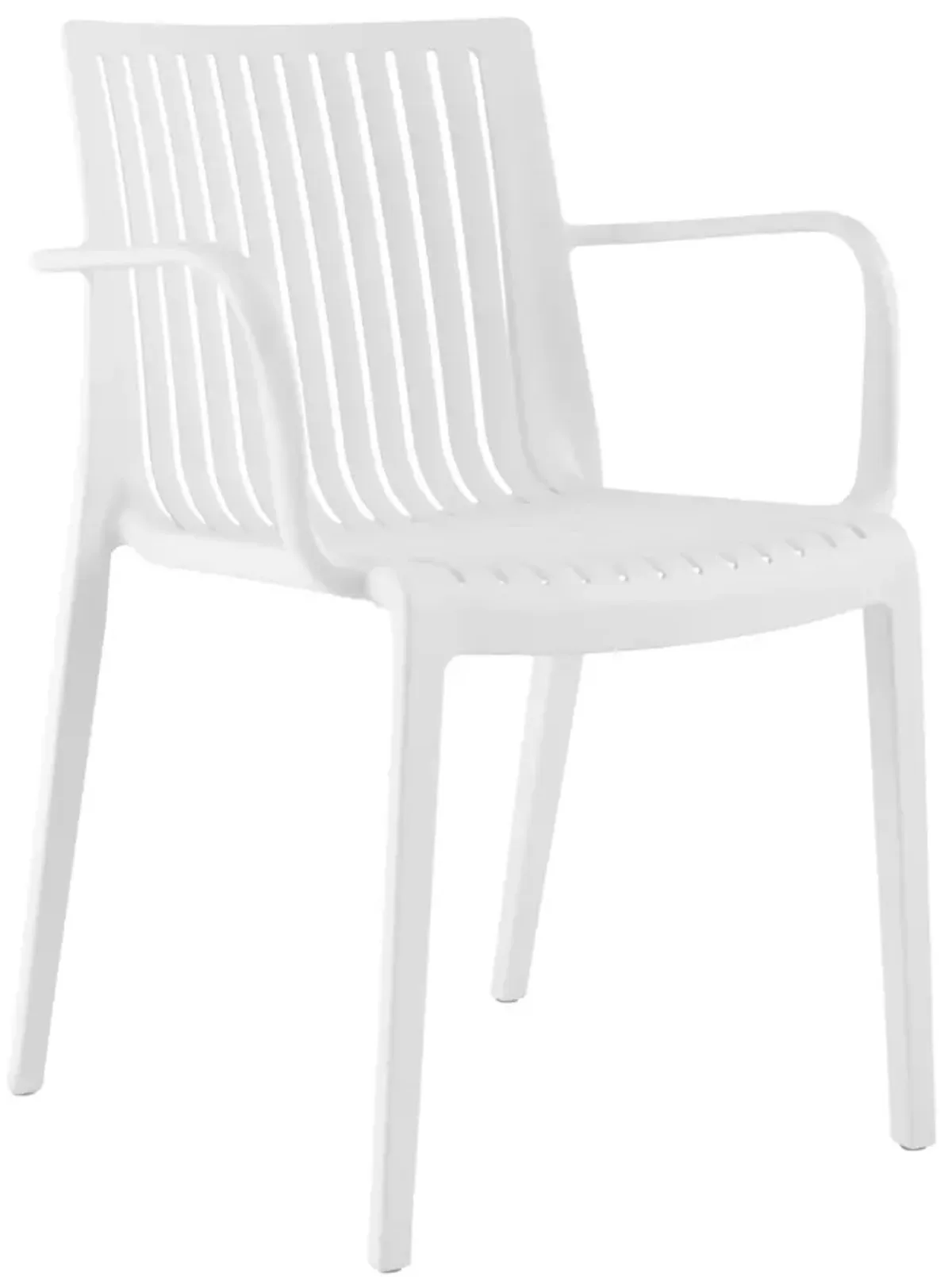 Milos Slat Dining Chair - White