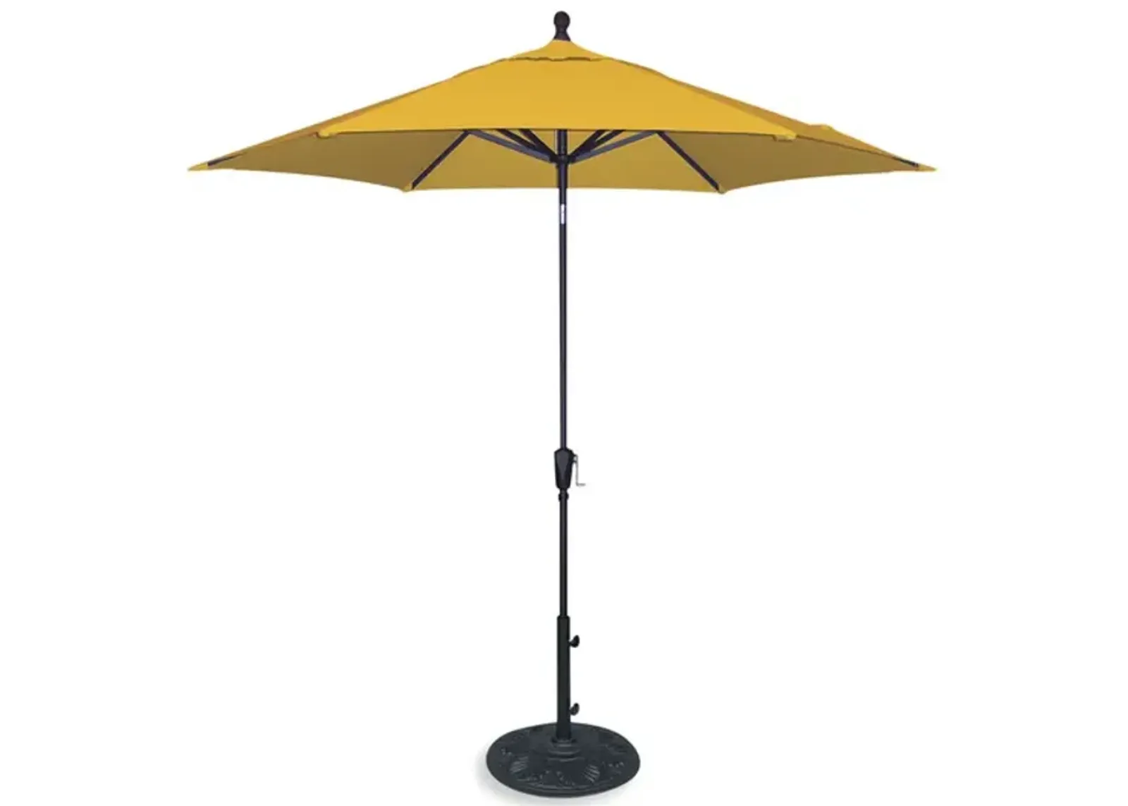 9  Market Umbrella with Black Pole-Banana