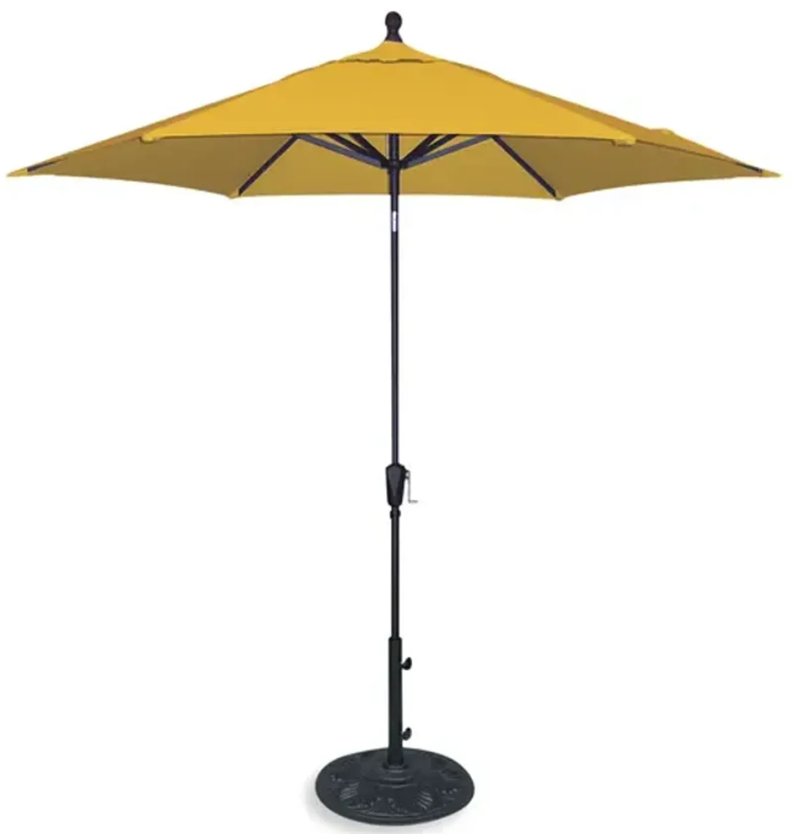 9  Market Umbrella with Black Pole-Banana