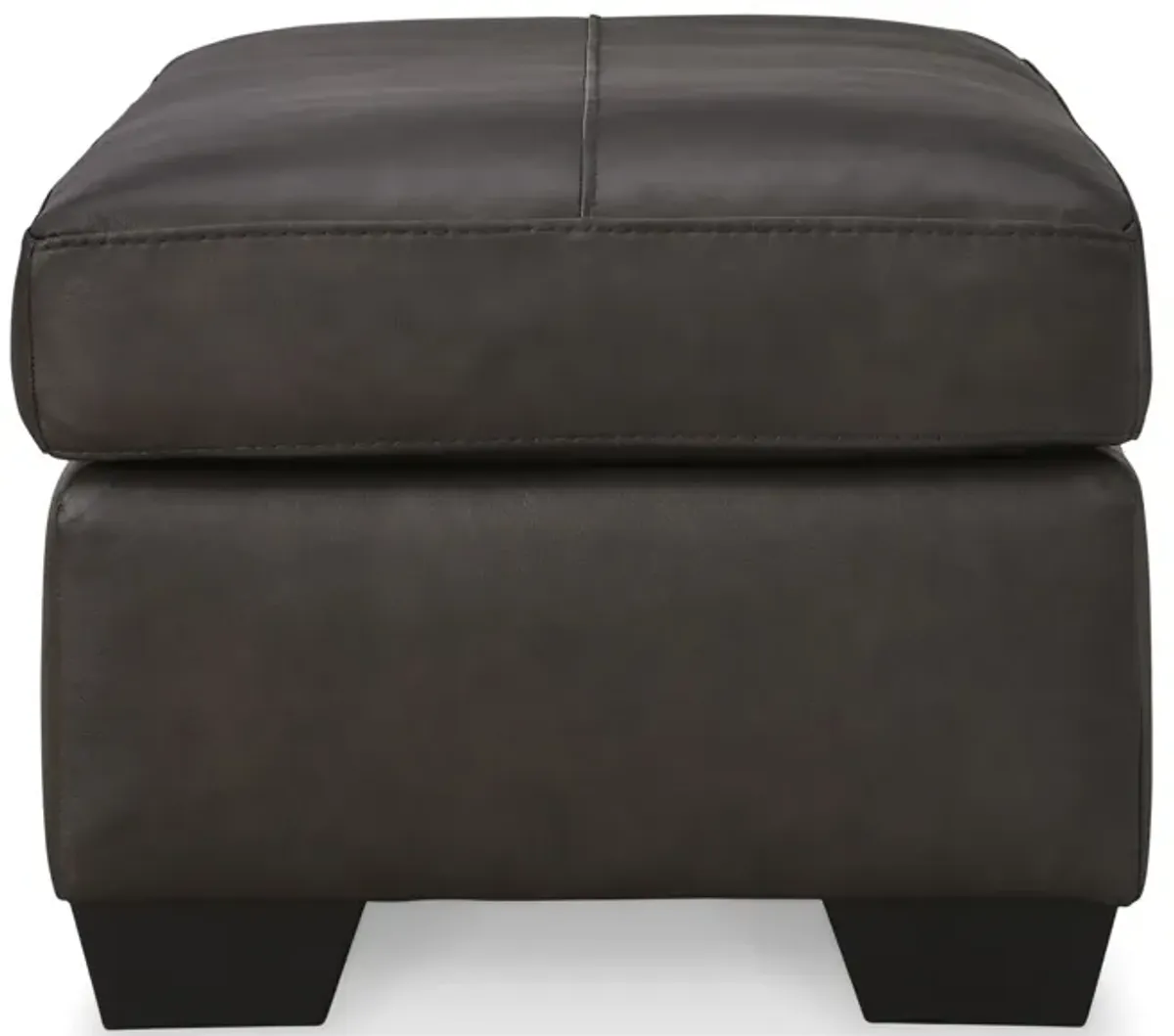 Elsa Leather Ottoman - Storm