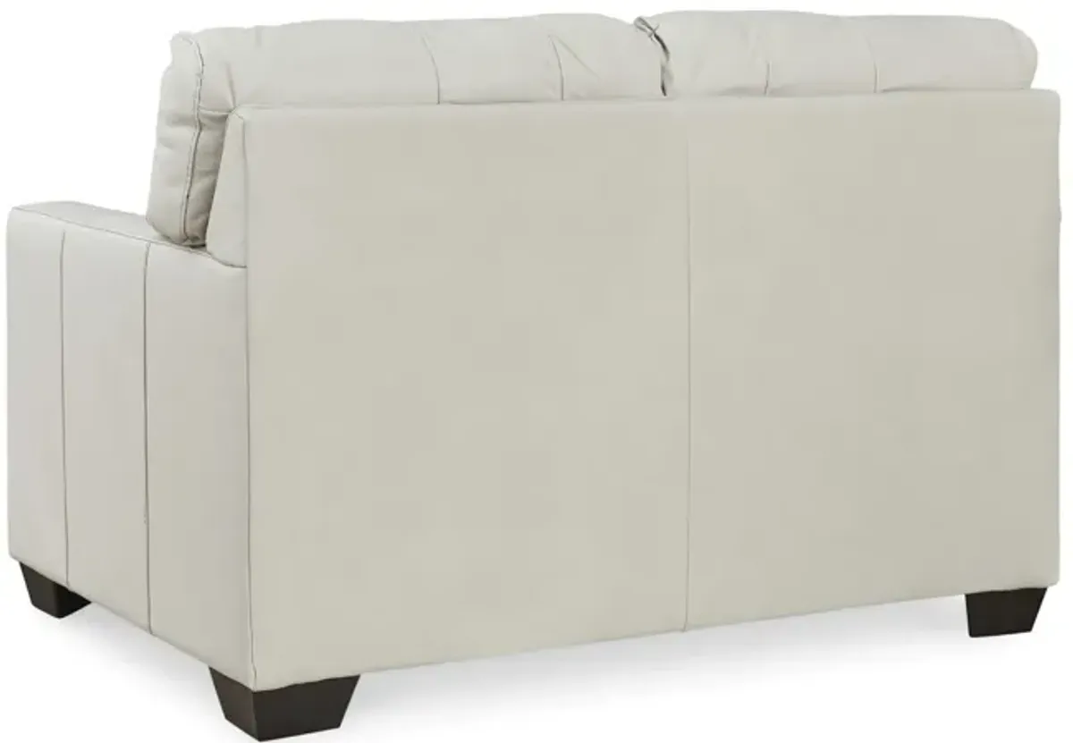 Elsa Leather Loveseat - Coconut