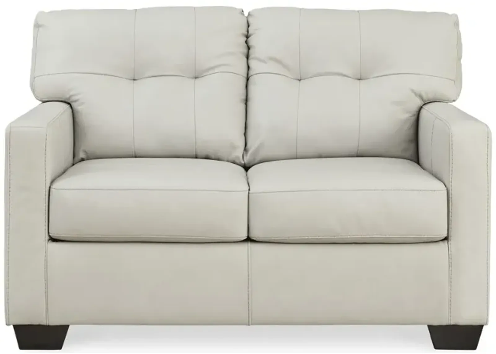 Elsa Leather Loveseat - Coconut