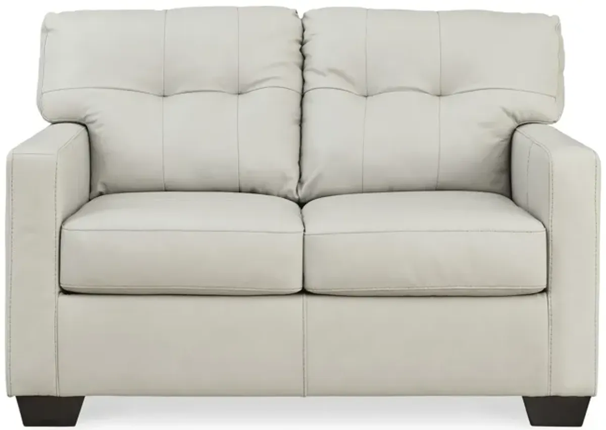 Elsa Leather Loveseat - Coconut