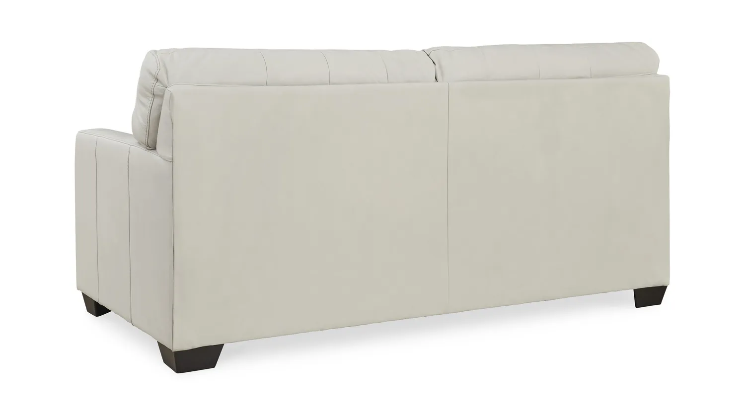 Elsa Leather Full Sleeper Sofa - Coconut