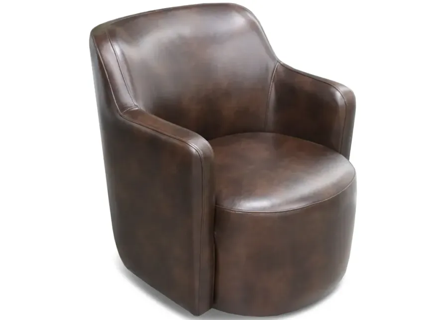 Kalla Swivel Chair - Chocolate