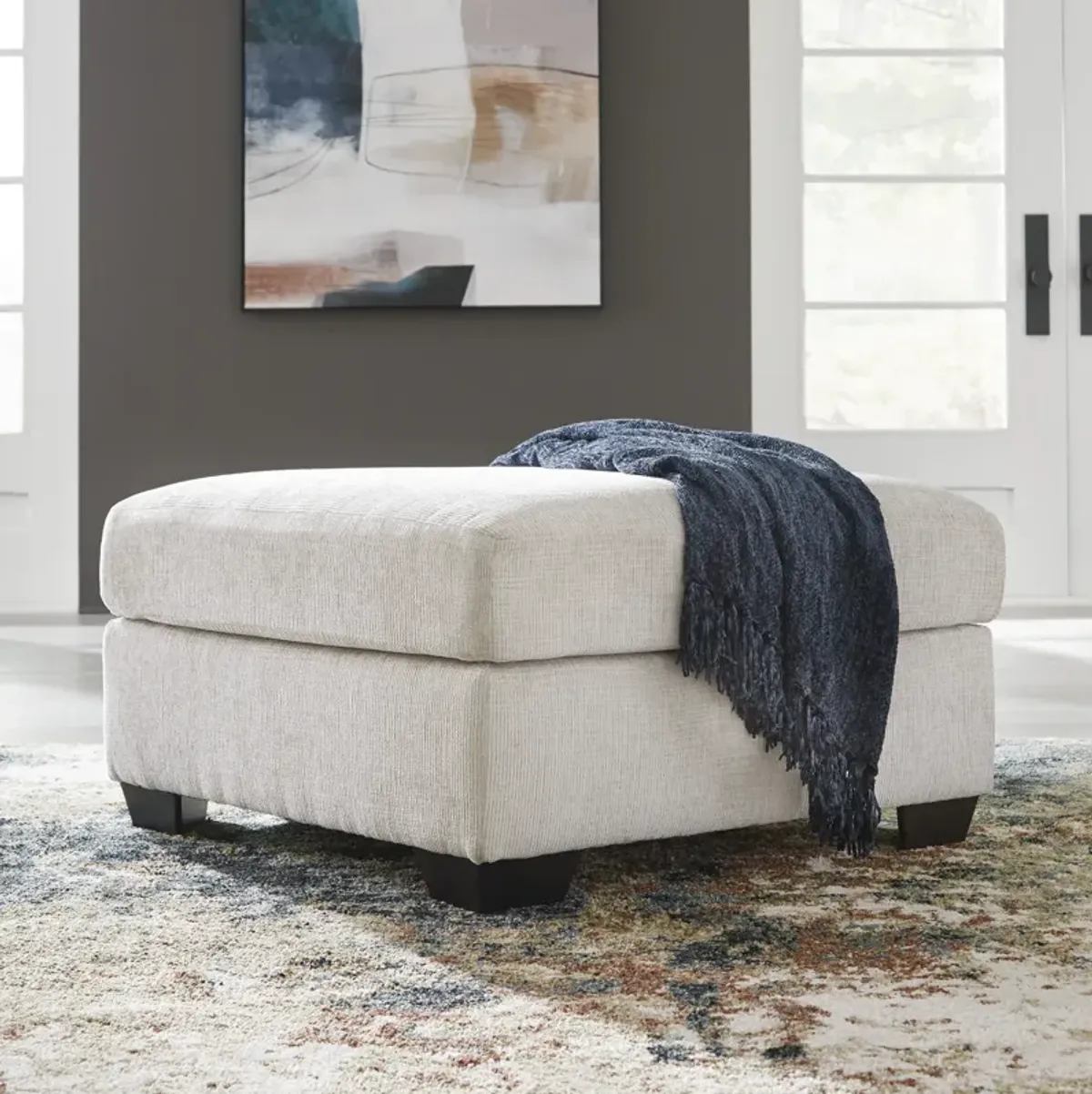 Austin Cocktail Ottoman - Stone