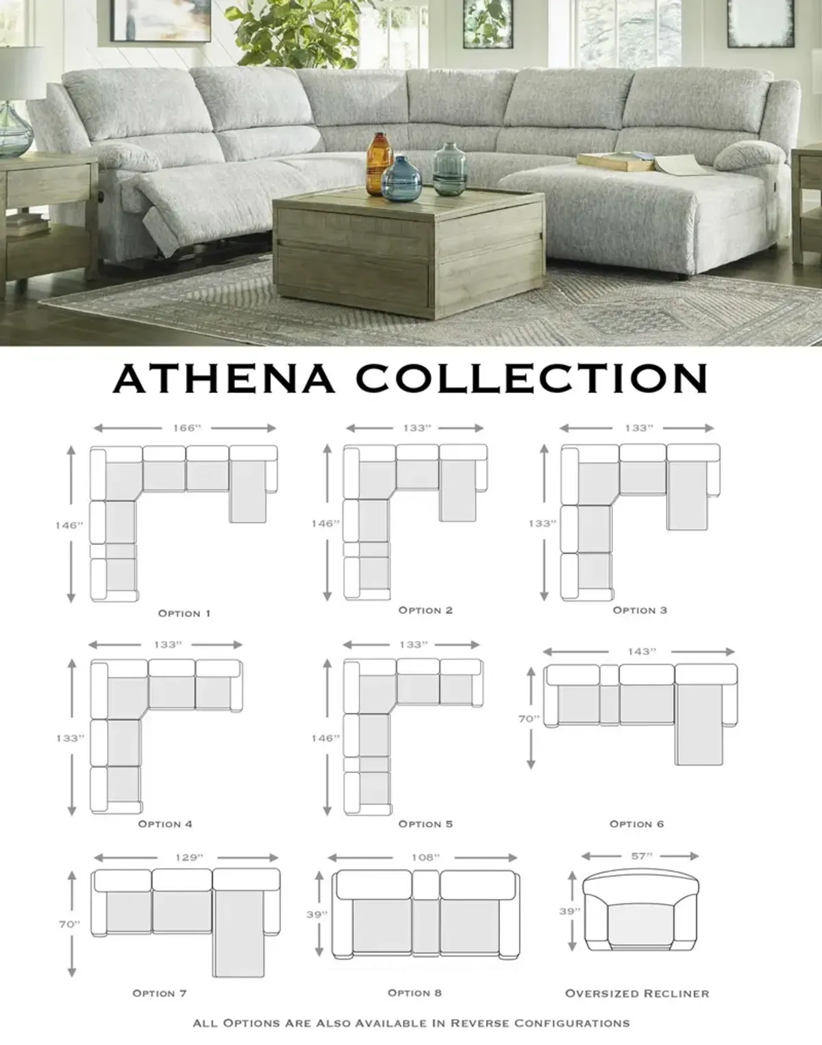 Athena Reclining Sofa