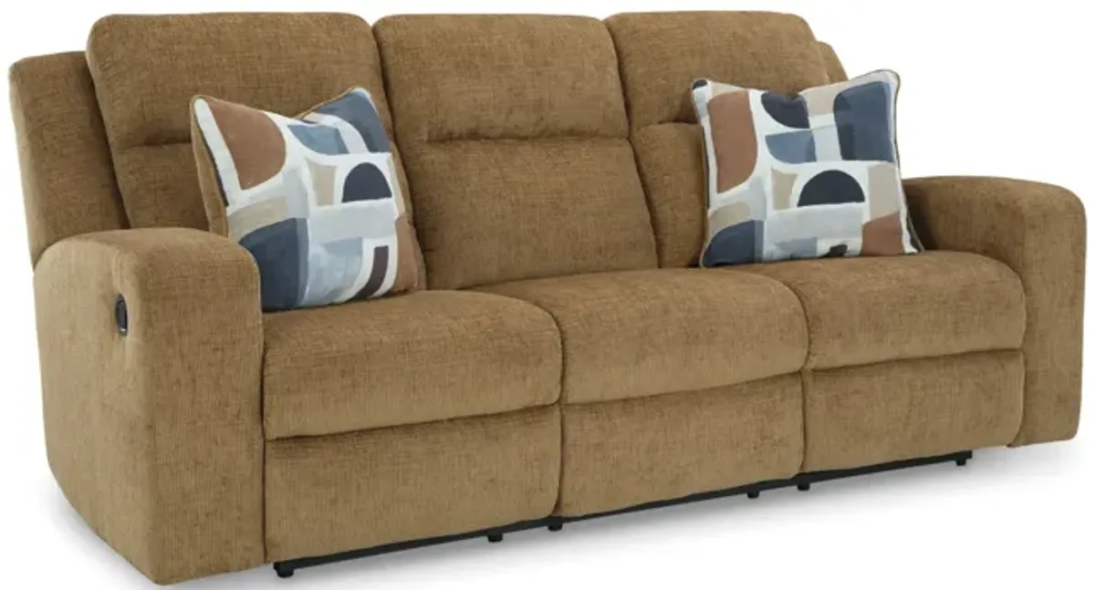 Lindy Reclining Sofa - Honey