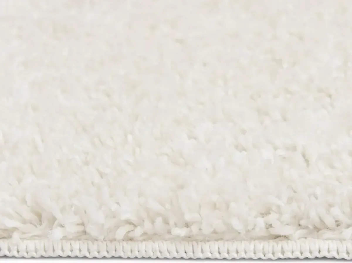Taylor White Cream Shag Area Rug - 5 3  X 7 0 