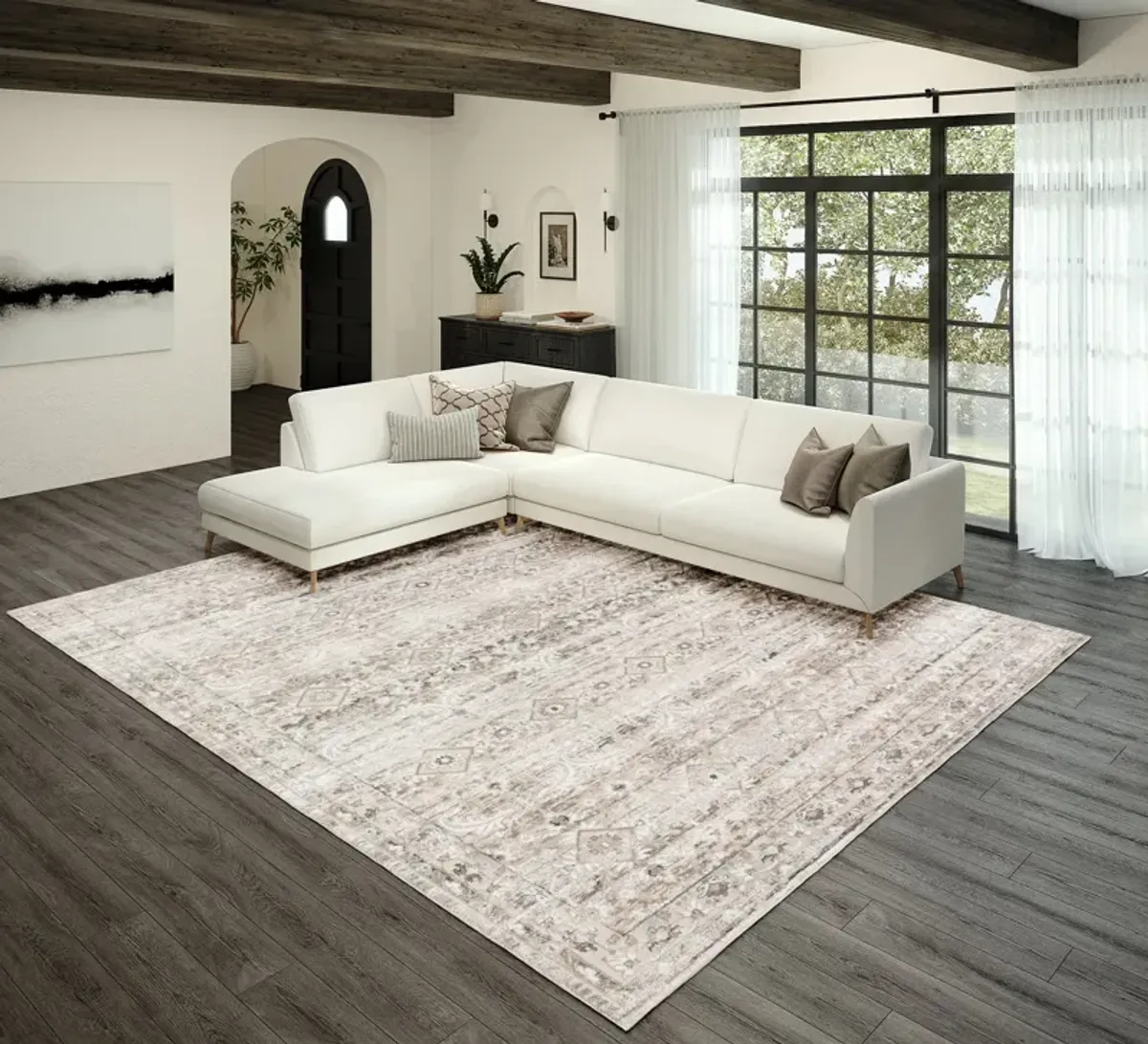 Rhodes 7 10  x 10 0  Taupe Area Rug