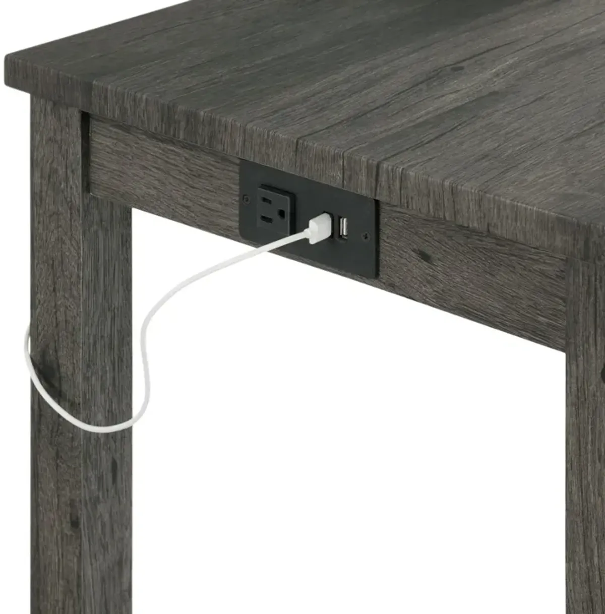 Rodman Sofa Bar Table With 3 Stools - Charcoal