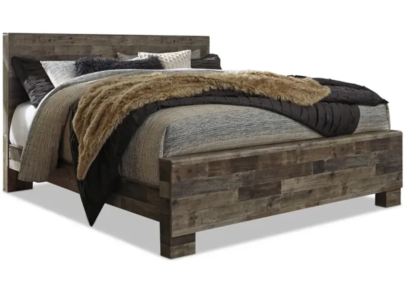 Dylan King Panel Bed - Grey