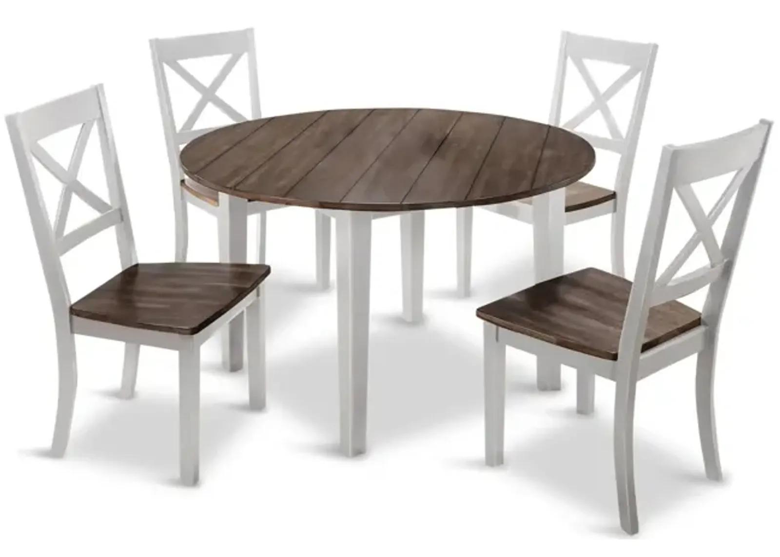   La Carte Round Table And 4 Chairs - White