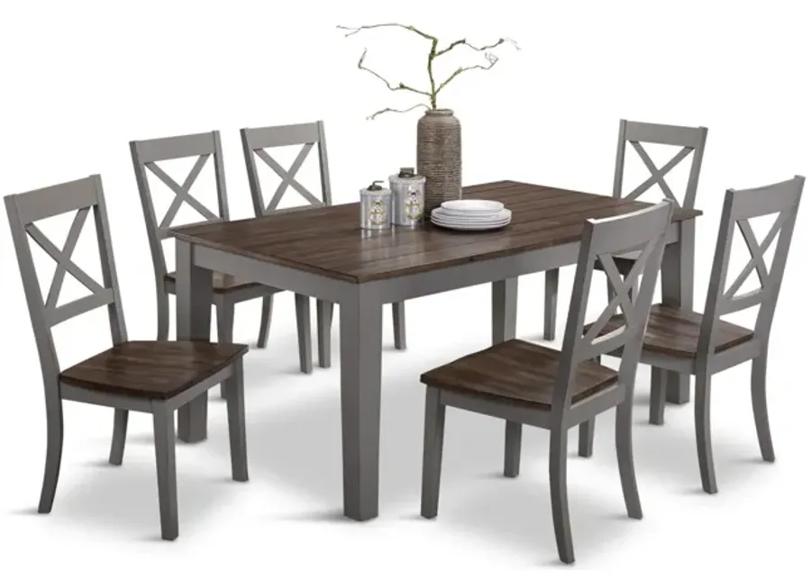   La Carte Dining Table And 4 Chairs - Grey