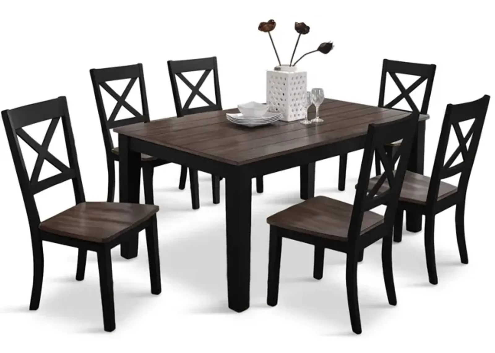   La Carte Dining Table And 4 Chairs - Black