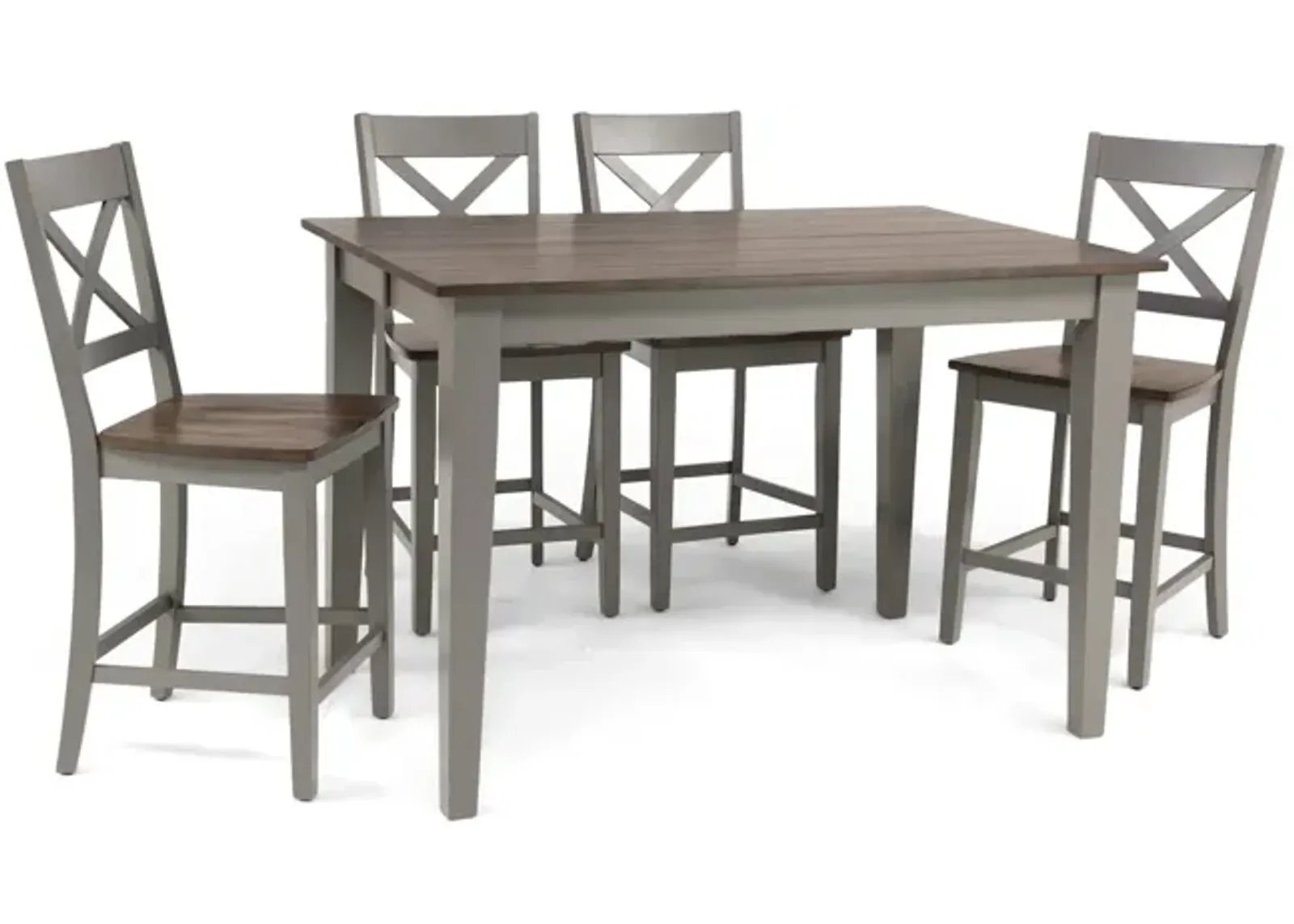   La Carte Counter Table And 4 Stools - Grey