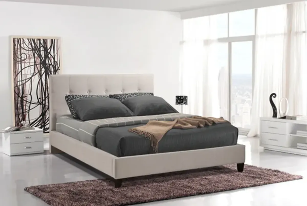 Avery King Bed - Light Grey