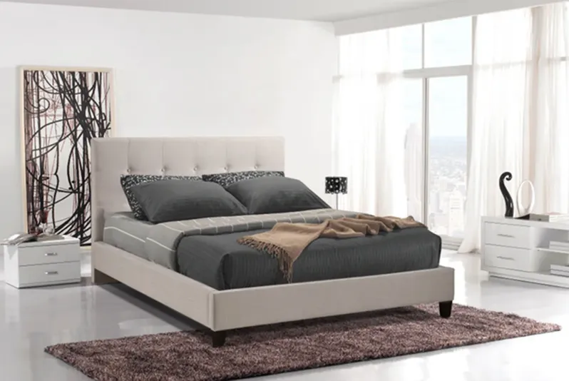 Avery Light Grey Bed - King