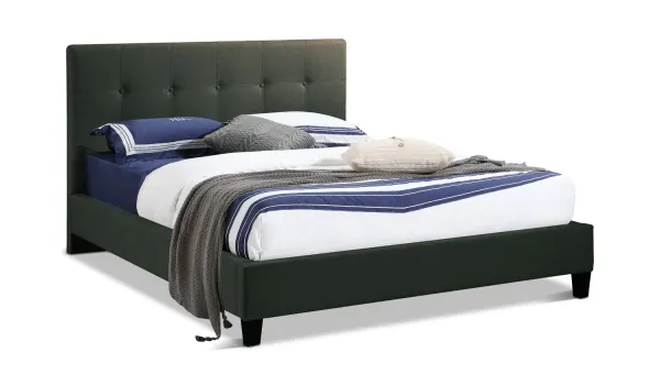 Avery Queen Bed - Charcoal