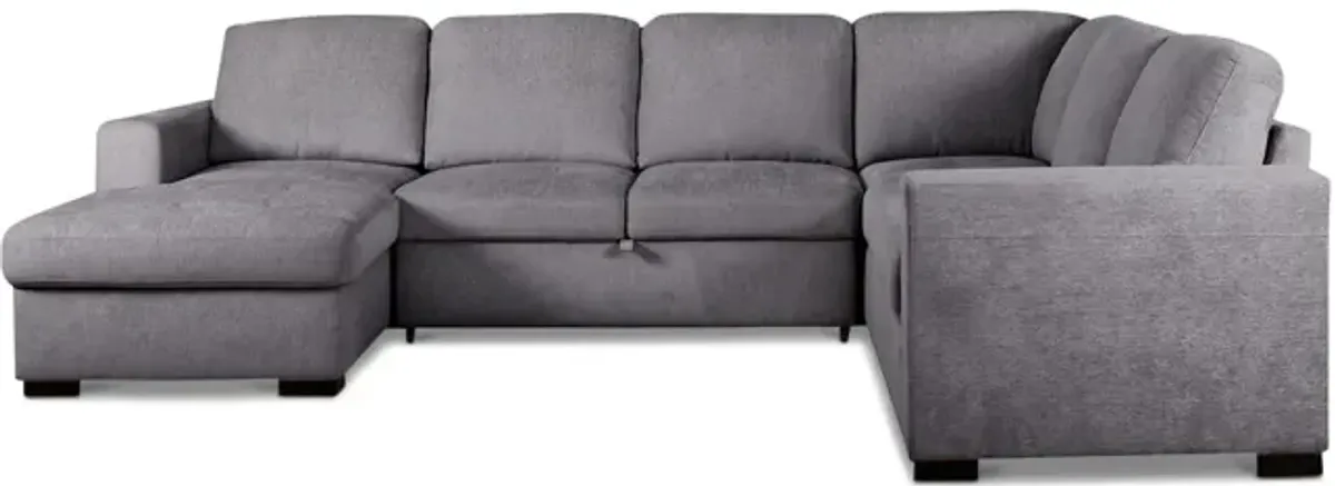 Louden Sleeper Sectional With Storage Chaise - Left Arm Facing Chaise