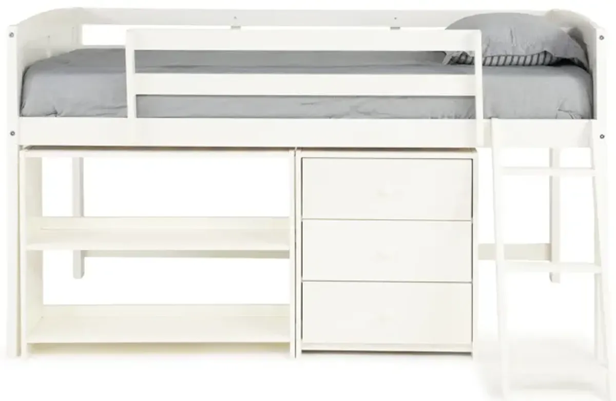 Scout Loft Bunk Bed - Dove White