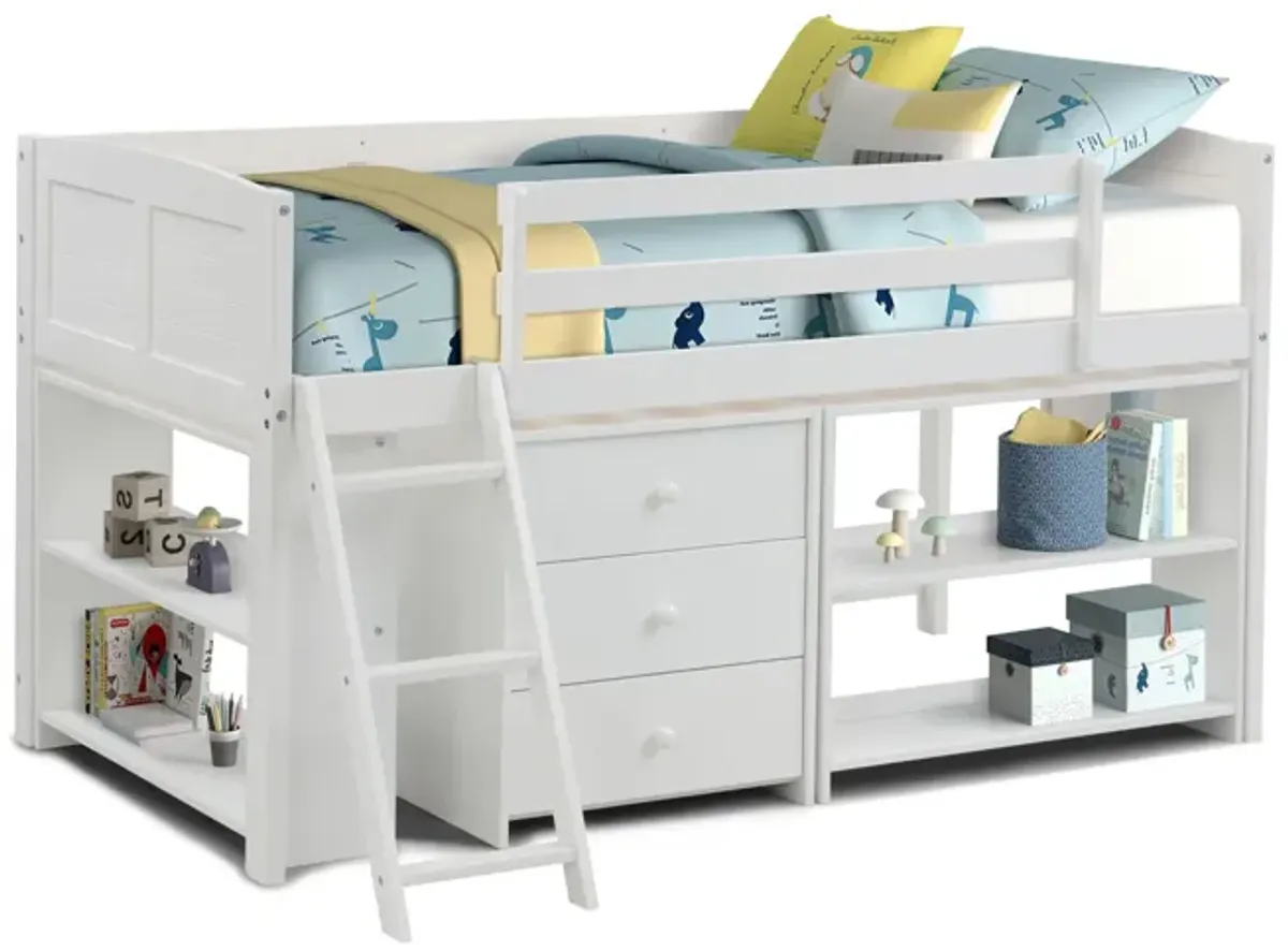 Scout Loft Bunk Bed - Dove White