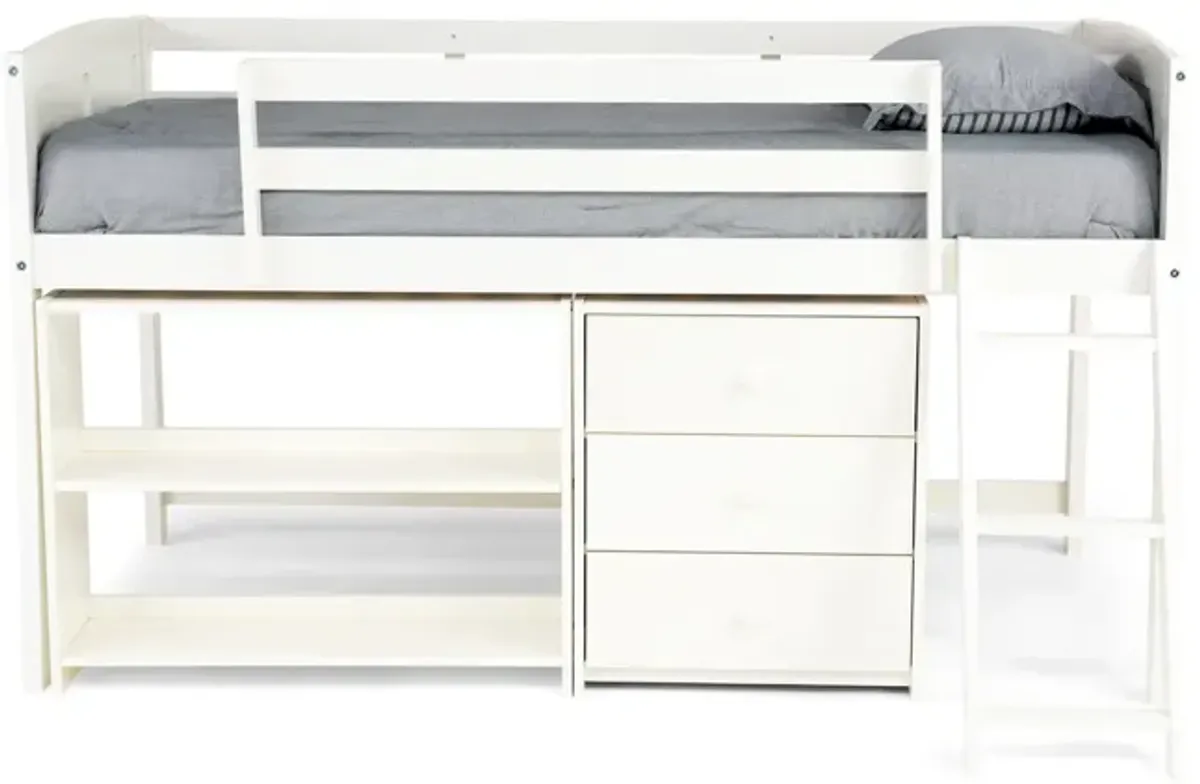 Scout Loft Bunk Bed - Dove White