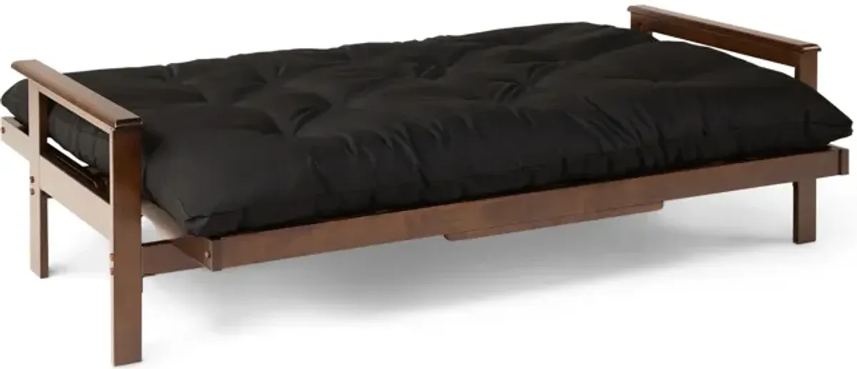 Kennedy Futon With 6  Premium Mattress - Black Walnut