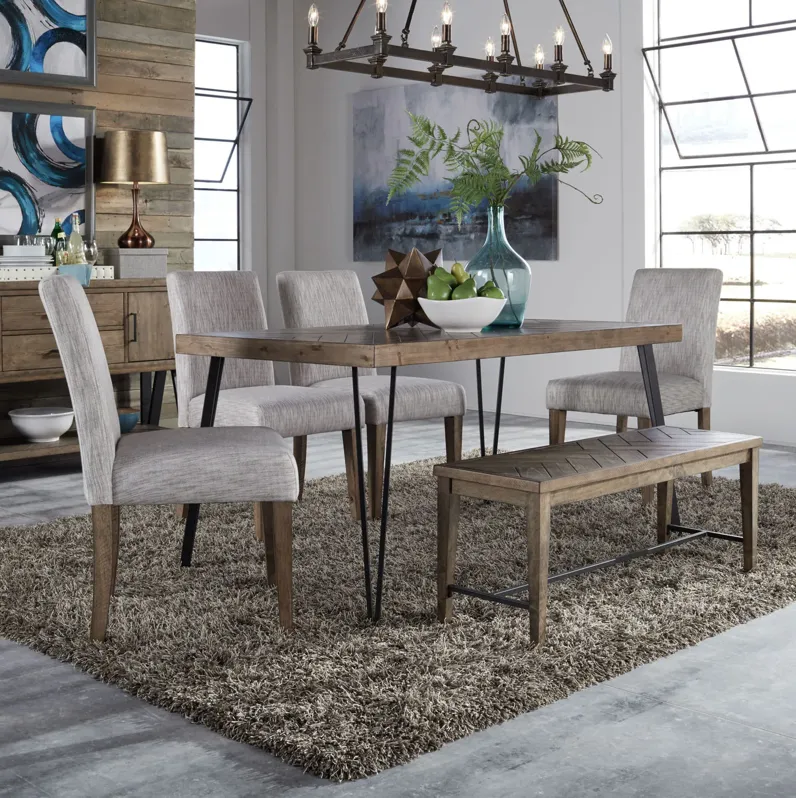 Horizons Dining Table With 4 Chairs And Bench