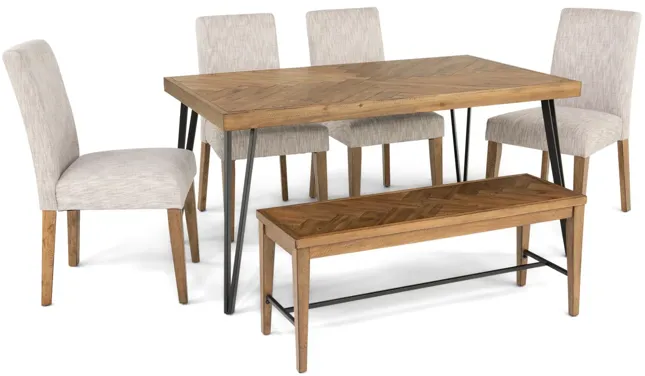 Horizons Dining Table With 4 Chairs And Bench