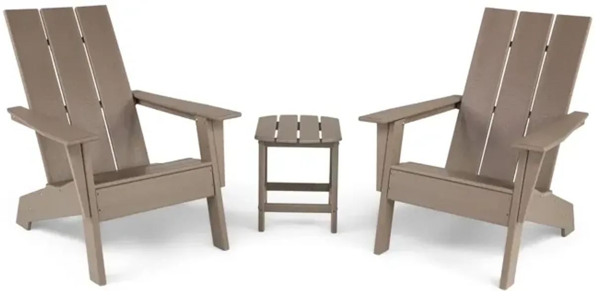 Sunrise 3 Piece Adirondack Set - Driftwood