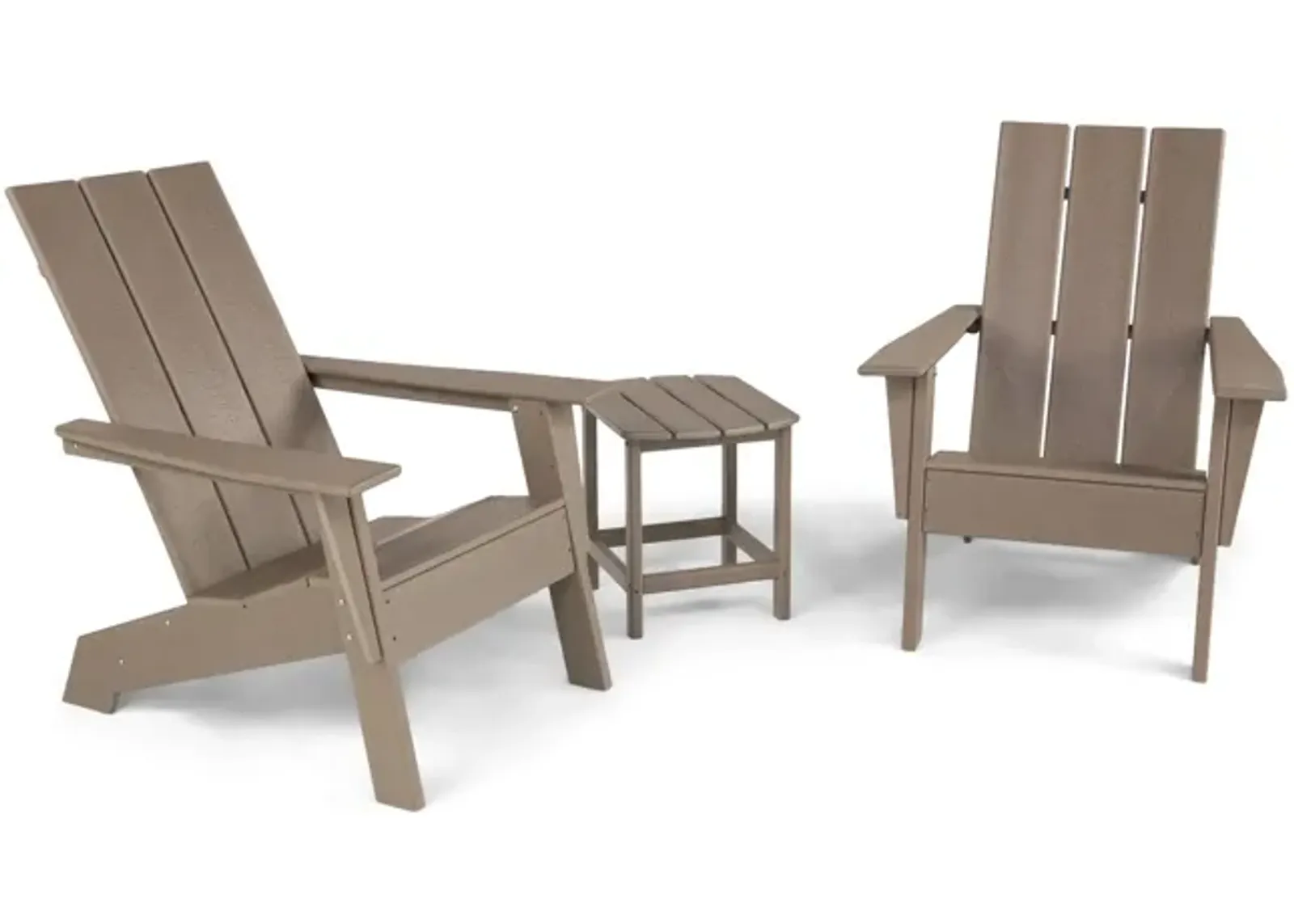 Sunrise 3 Piece Adirondack Set - Driftwood