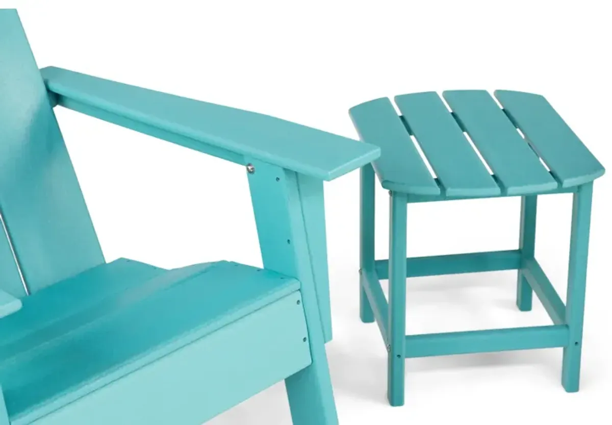 Sunrise 3 Piece Adirondack Set - Aqua