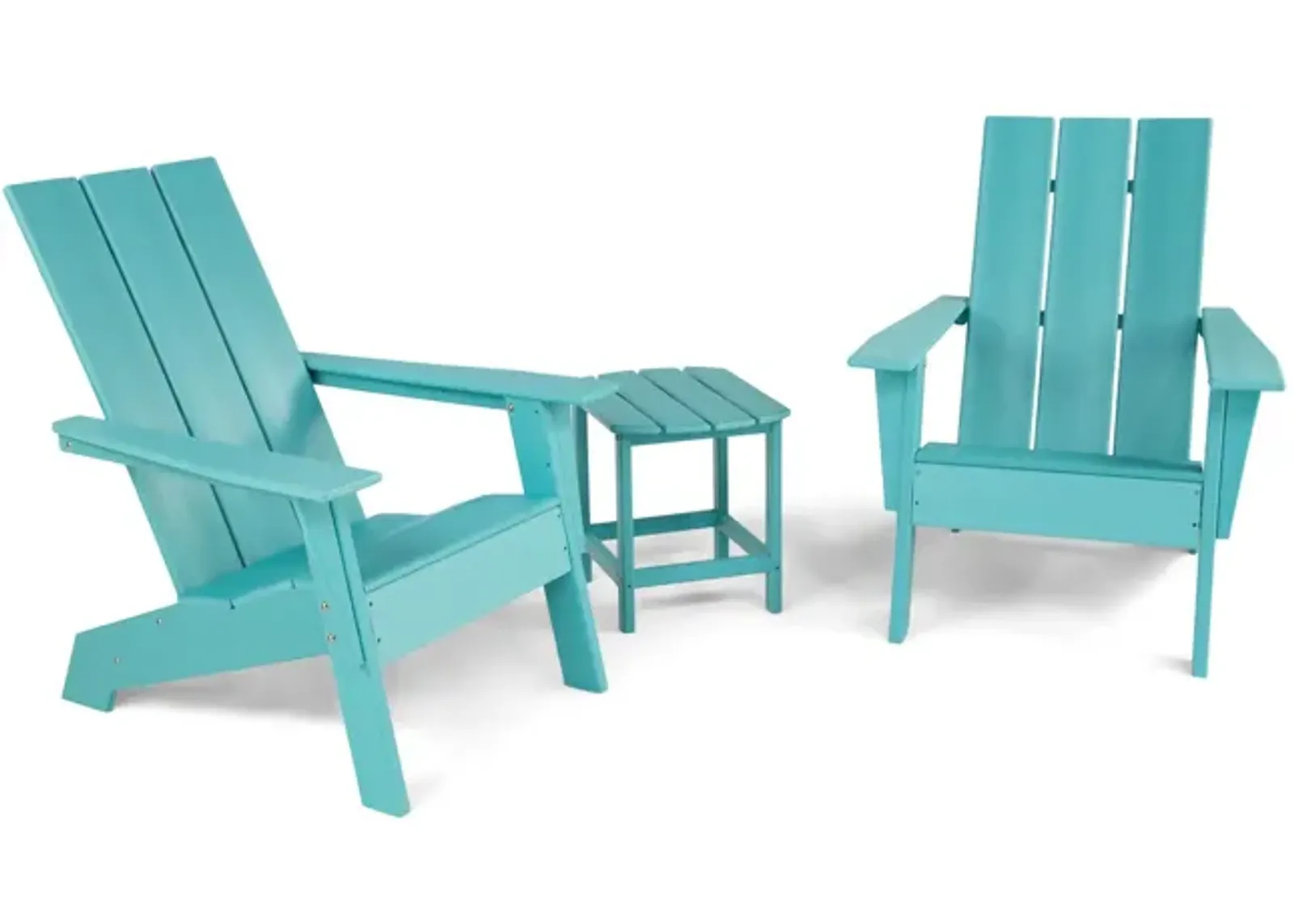 Sunrise 3 Piece Adirondack Set - Aqua