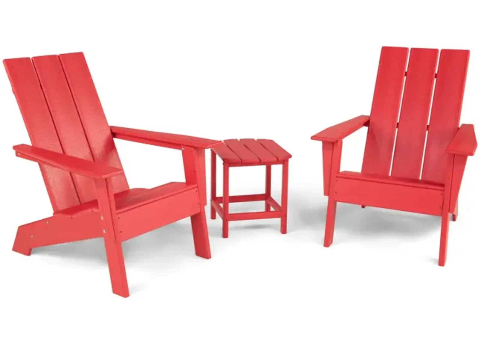 Sunrise 3 Piece Adirondack Set - Red