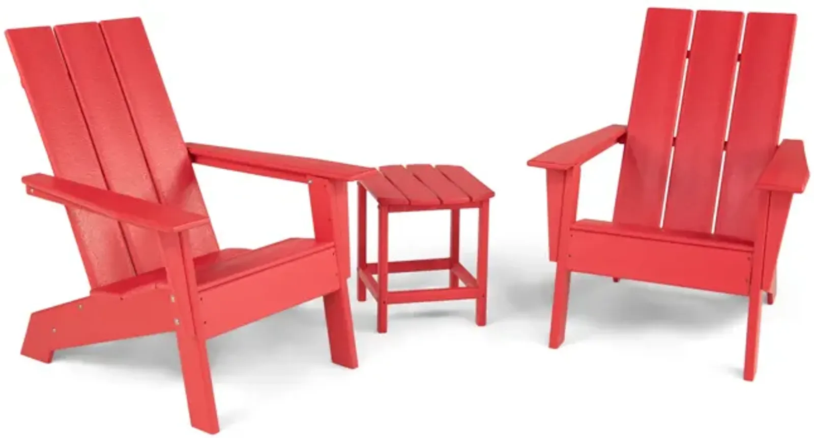 Sunrise 3 Piece Adirondack Set - Red