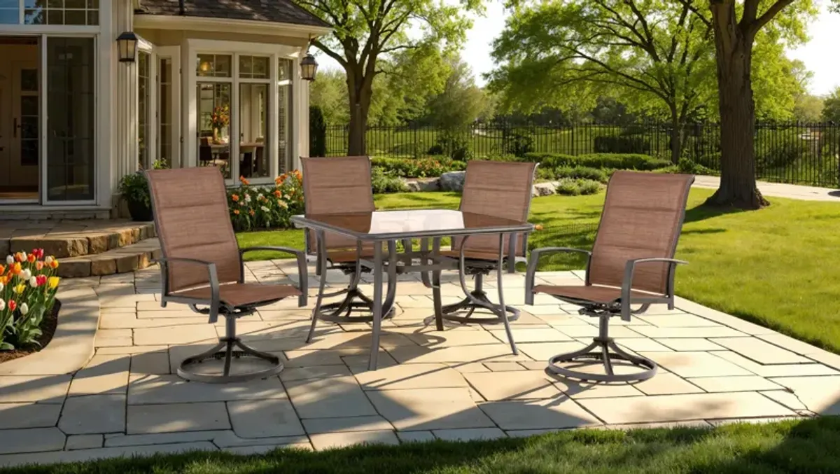 St. Croix 5 Piece Padded Patio Dining Set