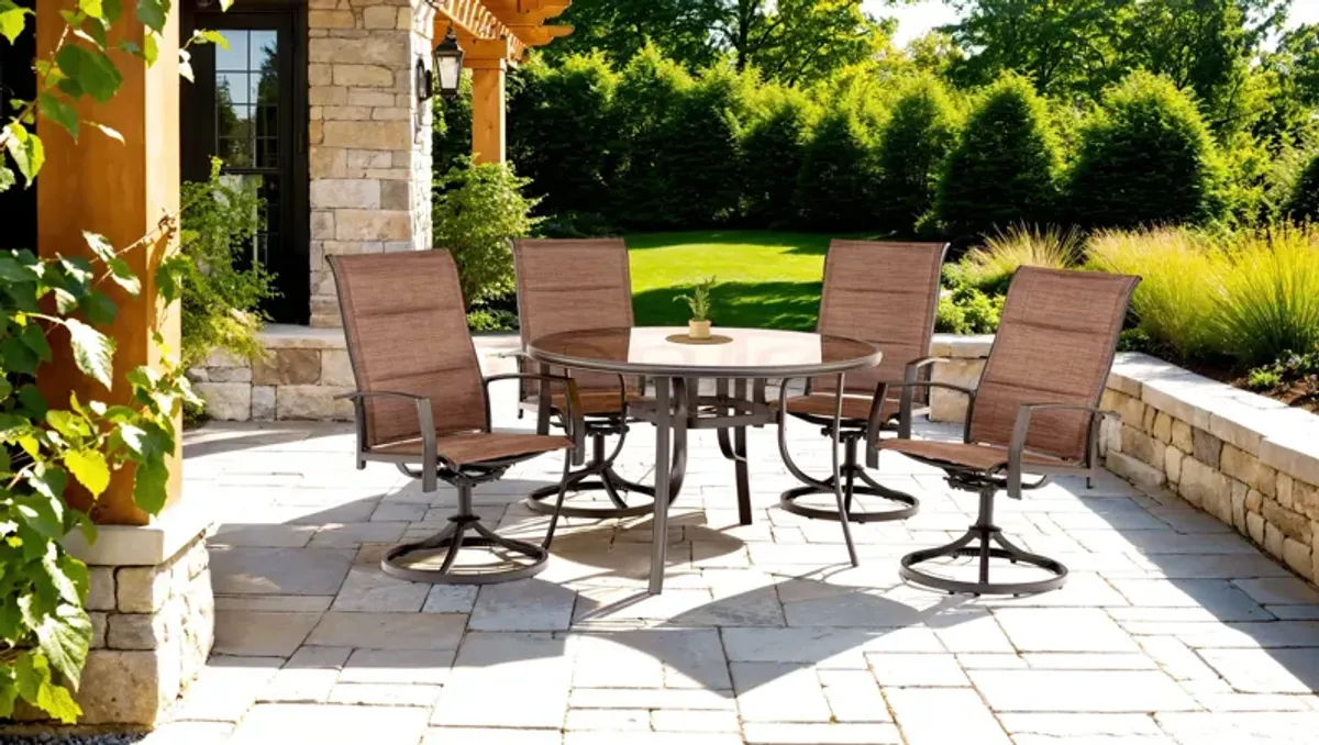St. Croix 5 Piece Padded Patio Dining Set