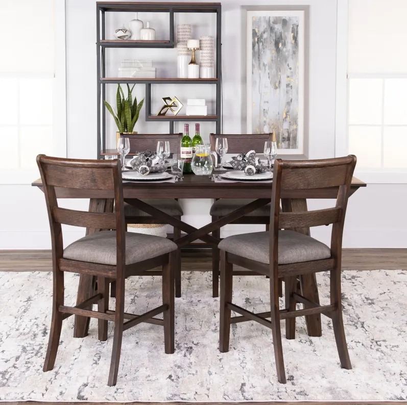 Hillcrest Counter Table With 4 Counter Stools