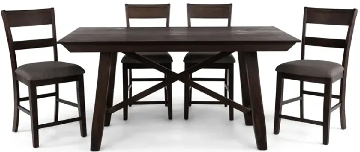 Hillcrest Counter Table With 4 Counter Stools