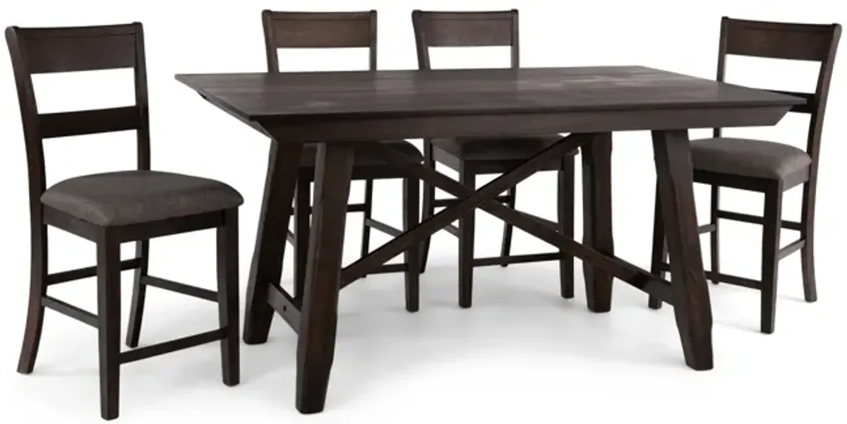 Hillcrest Counter Table With 4 Counter Stools