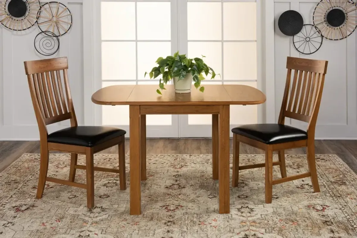 Family Dining Drop Leaf Table With 2 Chairs