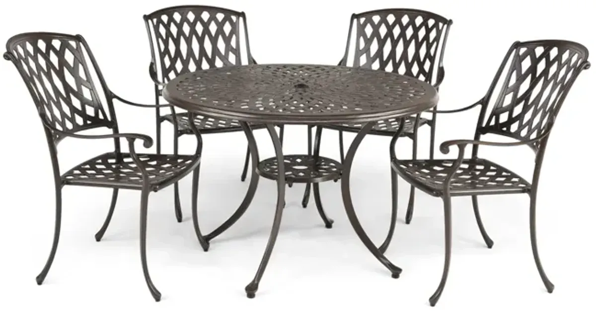 Bellmore II 5 Piece Patio Dining Set