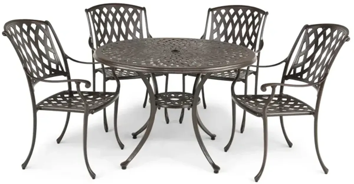 Bellmore II 5 Piece Patio Dining Set