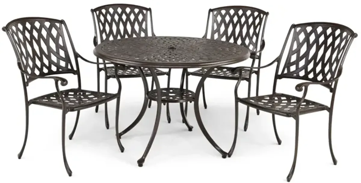 Bellmore II 5 Piece Patio Dining Set