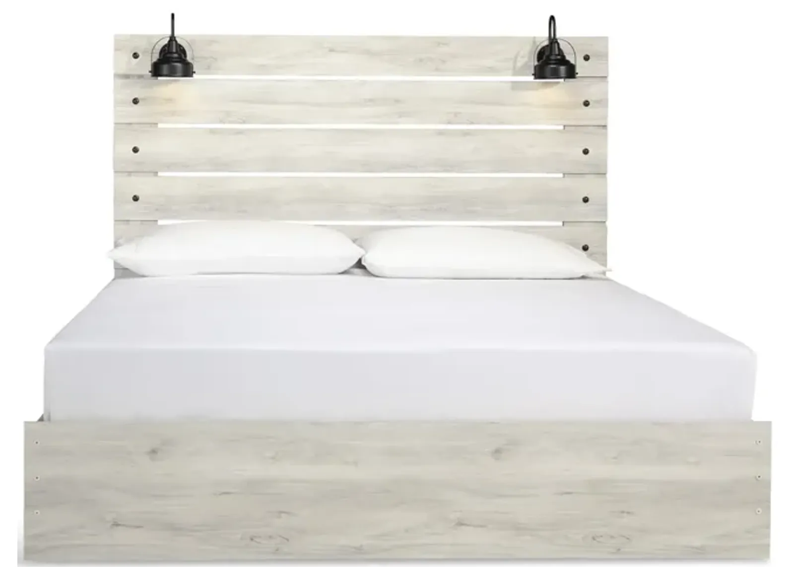 Chandler King Bed - Whitewash