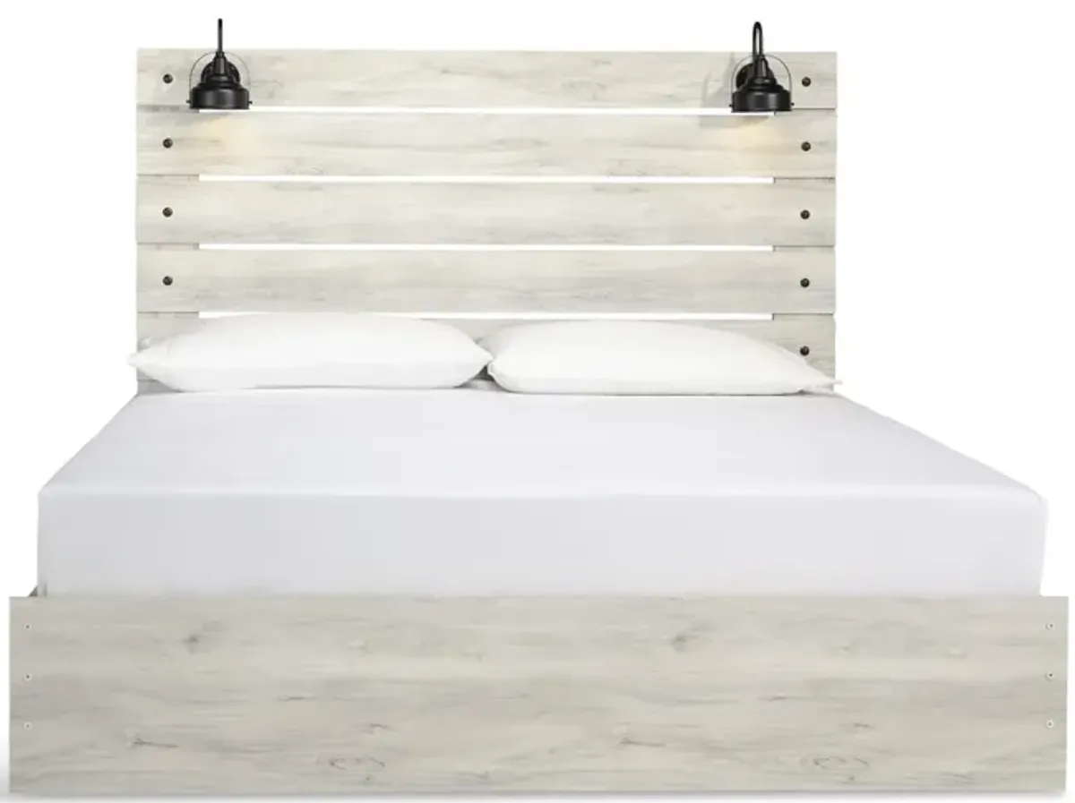 Chandler King Bed - Whitewash