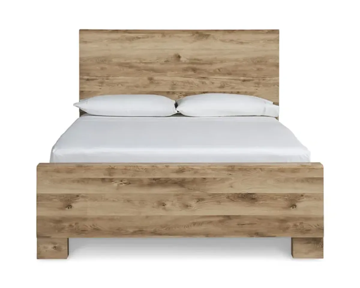 Dylan Queen Panel Bed - Light Oak
