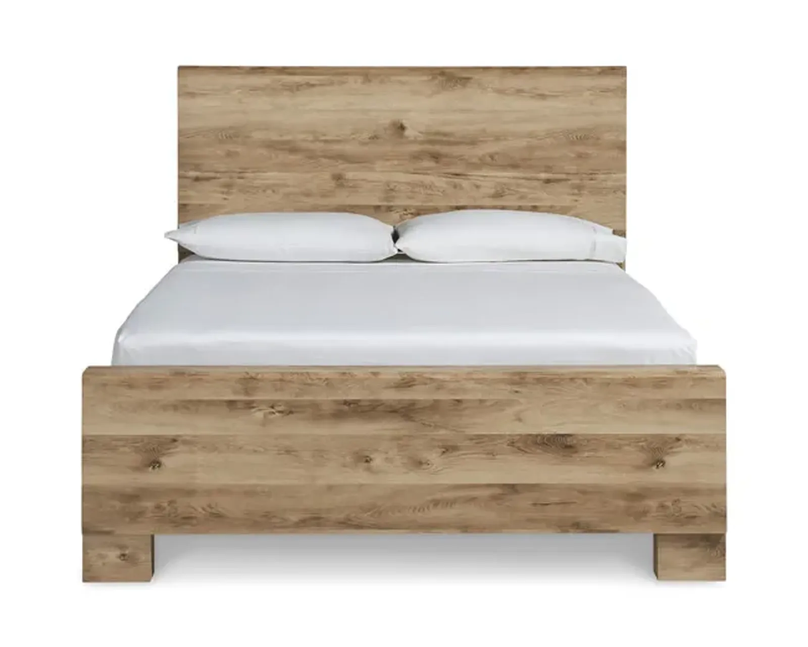 Dylan Queen Panel Bed - Light Oak